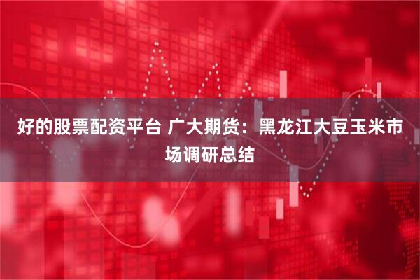 好的股票配资平台 广大期货：黑龙江大豆玉米市场调研总结